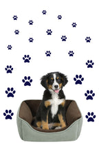 Load image into Gallery viewer, NAVY BLUE PAW PRINT STICKERS