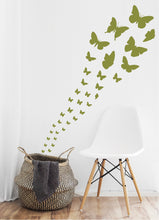 Load image into Gallery viewer, OLIVE GREEN BUTTERFLY WALL STICKERS