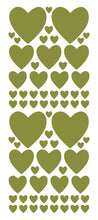 Load image into Gallery viewer, OLIVE GREEN HEART WALL STICKERS