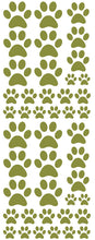 Load image into Gallery viewer, OLIVE GREEN PAW PRINT DECALS