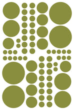 Load image into Gallery viewer, OLIVE GREEN POLKA DOT DECALS