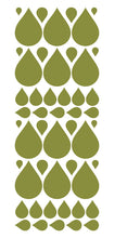 Load image into Gallery viewer, OLIVE GREEN RAINDROP WALL STICKERS