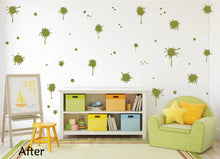 Load image into Gallery viewer, OLIVE GREEN PAINT SPLATTER WALL STICKER