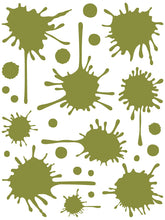 Load image into Gallery viewer, OLIVE GREEN PAINT SPLATTER WALL DECAL