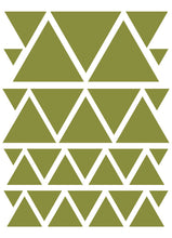Load image into Gallery viewer, OLIVE GREEN TRIANGLE WALL DECALS