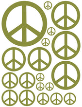 Load image into Gallery viewer, OLIVE GREEN PEACE SIGN WALL DECAL
