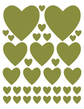 Load image into Gallery viewer, OLIVE GREEN HEART WALL DECALS