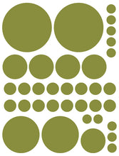 Load image into Gallery viewer, OLIVE GREEN POLKA DOT WALL DECALS