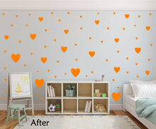 Load image into Gallery viewer, ORANGE HEART STICKERS