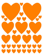 Load image into Gallery viewer, ORANGE HEART WALL DECALS