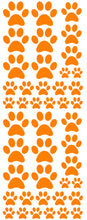 Load image into Gallery viewer, ORANGE PAW PRINT DECALS