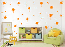 Load image into Gallery viewer, ORANGE PAINT SPLATTER WALL STICKER