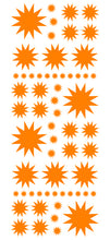 Load image into Gallery viewer, ORANGE STARBURST WALL STICKERS