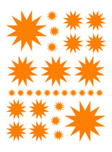 Load image into Gallery viewer, ORANGE STARBURST WALL DECALS
