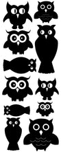Load image into Gallery viewer, OWL WALL DECALS BLACK