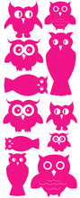 Load image into Gallery viewer, OWL WALL DECALS HOT PINK