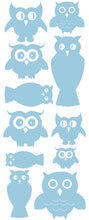 Load image into Gallery viewer, OWL WALL DECALS POWDER BLUE