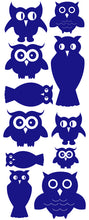 Load image into Gallery viewer, OWL WALL DECALS ROYAL BLUE
