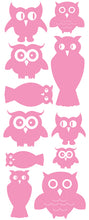 Load image into Gallery viewer, OWL WALL DECALS SOFT PINK