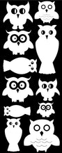 Load image into Gallery viewer, OWL WALL DECALS WHITE