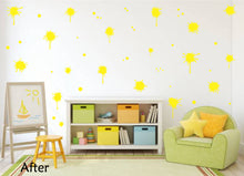 Load image into Gallery viewer, YELLOW PAINT SPLATTER WALL STICKER