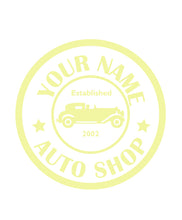 Load image into Gallery viewer, CUSTOM AUTO SHOP WALL DECAL IN PALE YELLOW