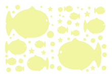 Load image into Gallery viewer, FAT FISH WALL DECALS IN PALE YELLOW