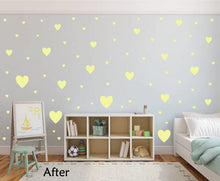 Load image into Gallery viewer, PALE YELLOW HEART STICKERS