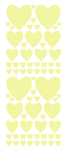 Load image into Gallery viewer, PALE YELLOW HEART WALL STICKERS