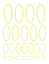 Load image into Gallery viewer, PALE YELLOW OVAL WALL DECALS