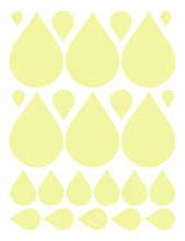 Load image into Gallery viewer, PALE YELLOW RAINDROP WALL DECALS