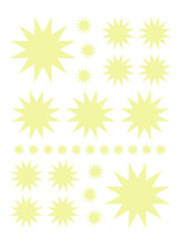 Load image into Gallery viewer, PALE YELLOW STARBURST WALL DECALS