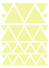 Load image into Gallery viewer, PALE YELLOW TRIANGLE WALL DECALS