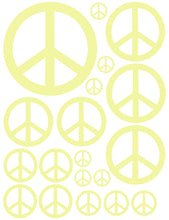 Load image into Gallery viewer, PALE YELLOW PEACE SIGN WALL DECAL