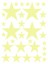 Load image into Gallery viewer, PALE YELLOW STAR WALL DECALS