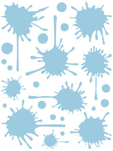 Load image into Gallery viewer, POWDER BLUE PAINT SPLATTER WALL DECAL