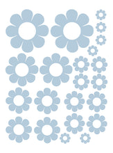 Load image into Gallery viewer, POWDER BLUE DAISY WALL DECALS