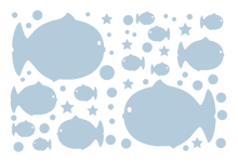 Load image into Gallery viewer, FAT FISH WALL DECALS IN POWDER BLUE