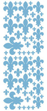Load image into Gallery viewer, POWDER BLUE FLEUR DE LIS WALL STICKERS
