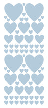 Load image into Gallery viewer, POWDER BLUE HEART WALL STICKERS