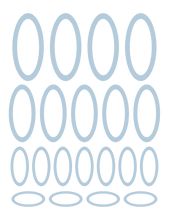 Load image into Gallery viewer, POWDER BLUE OVAL WALL DECALS