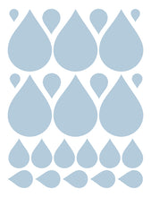 Load image into Gallery viewer, POWDER BLUE RAINDROP WALL DECALS