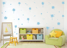 Load image into Gallery viewer, POWDER BLUE PAINT SPLATTER WALL STICKER