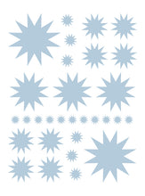 Load image into Gallery viewer, POWDER BLUE STARBURST WALL DECALS