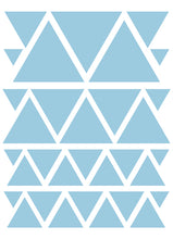 Load image into Gallery viewer, POWDER BLUE TRIANGLE WALL DECALS