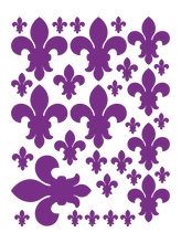 Load image into Gallery viewer, PURPLE FLEUR DE LIS WALL DECALS