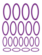 Load image into Gallery viewer, PURPLE OVAL WALL DECALS
