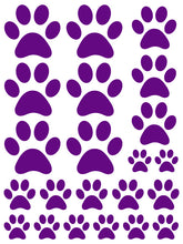 Load image into Gallery viewer, PURPLE PAW PRINT WALL DECALS