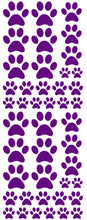Load image into Gallery viewer, PURPLE PAW PRINT DECALS
