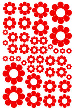 Load image into Gallery viewer, RED DAISY WALL STICKERS